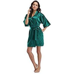 3 Satin bathrobes for wedding party, size XS/S